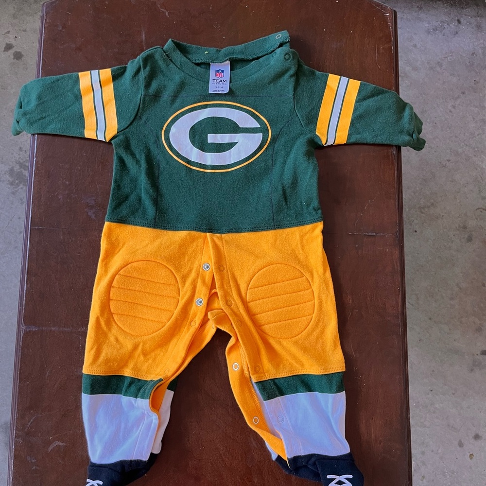 NFL Kids One Piece Footie - Green and Gold